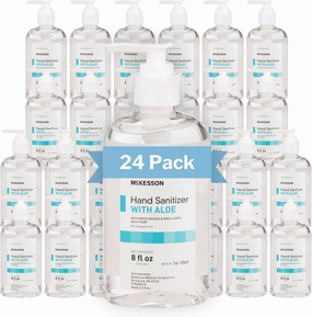 McKesson Hand Sanitizer Pump with Aloe, 8 oz [Pack of 24] Bulk, 62% Ethyl Alcohol