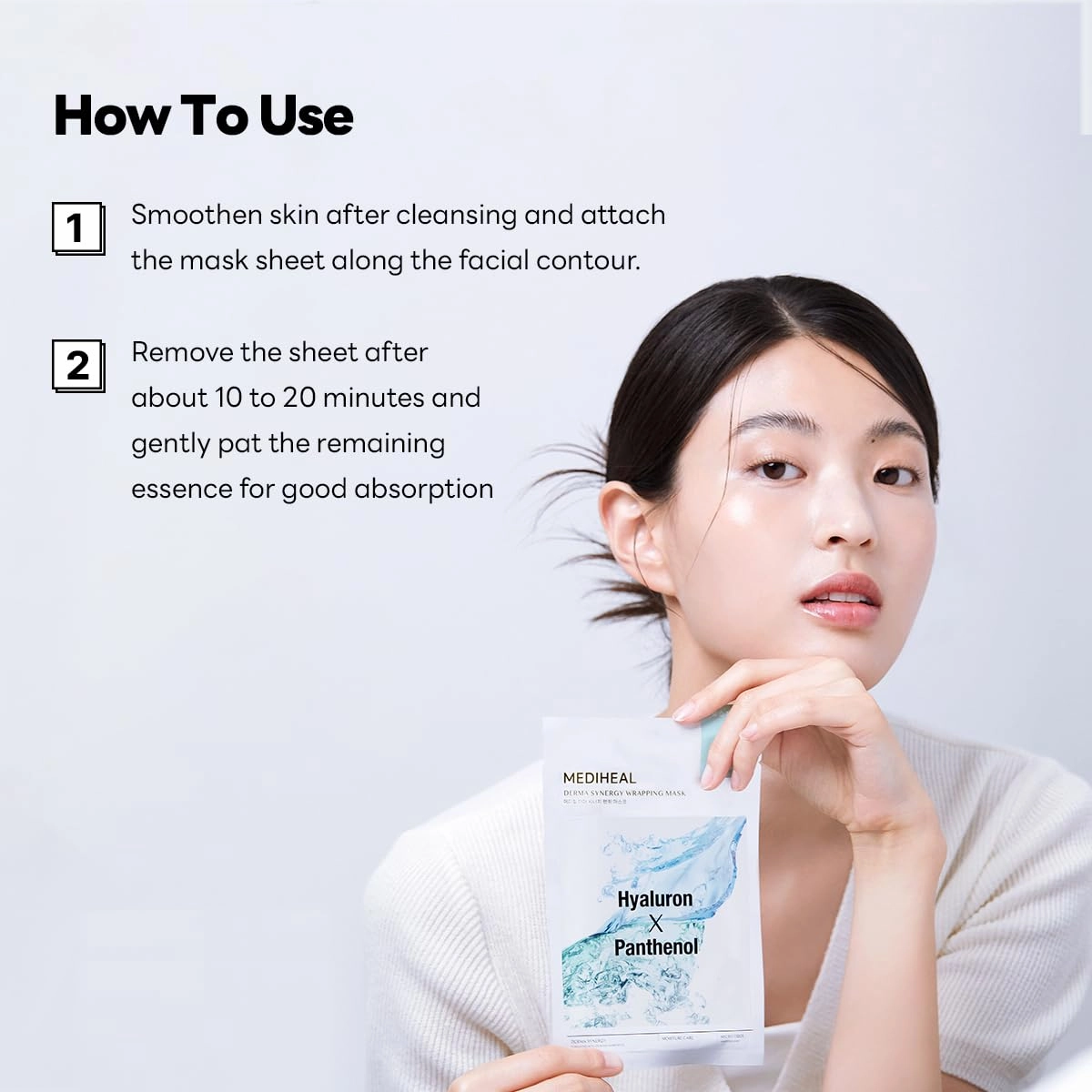 Mediheal Derma Synergy Wrapping Mask for Moisturizing Barrier (10 Packs) - Improved Skin Moisturization With Hyaluron Panthenol