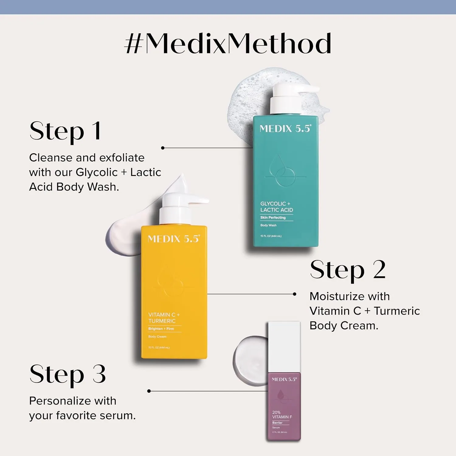 Medix 5.5 Vitamin C Cream Brightening Body Lotion & Face Moisturizer | Anti Aging Vitamin C Lotion For Women & Men Helps Soften The Look Of Dark Spots, Wrinkles, & Uneven Looking Skin Tone, 15 Fl Oz
