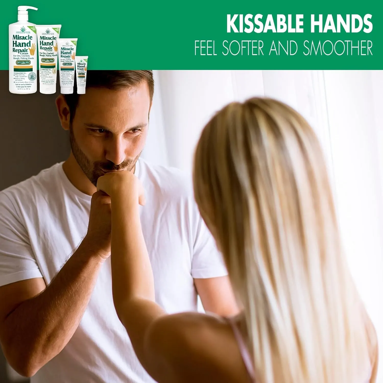 Miracle of Aloe Miracle Hand Repair Cream 1 oz Healing Aloe Vera Lotion for Dry, Cracked Hands with 60% Ultra Aloe Gel - Moisturizes, Softens, and Repairs - Non-Greasy (12-Pack)