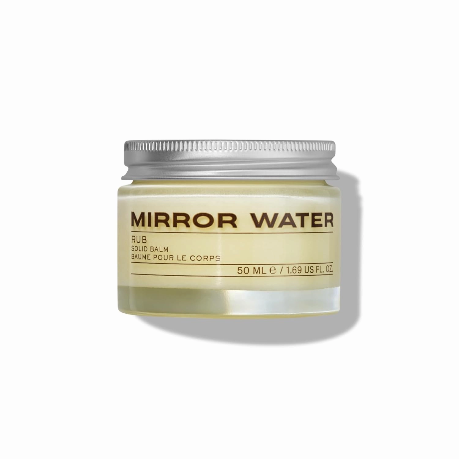 MIRROR WATER - Rub Solid Balm | Nourishing, Moisturizing, Protecting | Creamy Shea Butter | Vegan, Cruelty-Free | Sulfate   Phthalate   Paraben Free (1.69 fl oz | 50 mL)