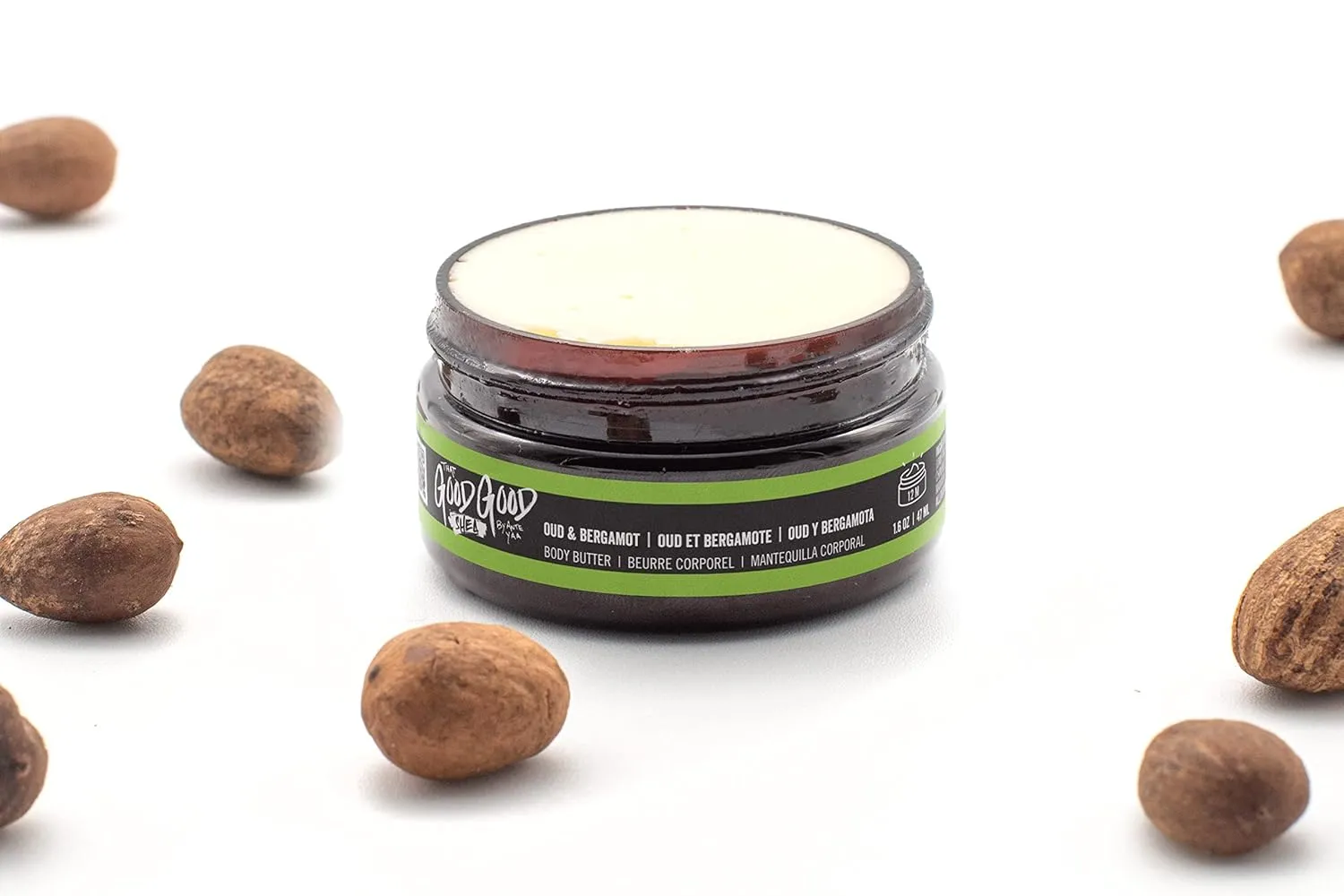 Moisturizing Shea Body Butter 2-Pack Ultra-Moisturizing Whipped 100% Unrefined Raw Organic Natural Shea Butter Cream to Nourish Dry Skin (Oud & Bergamot, 1.6 oz)