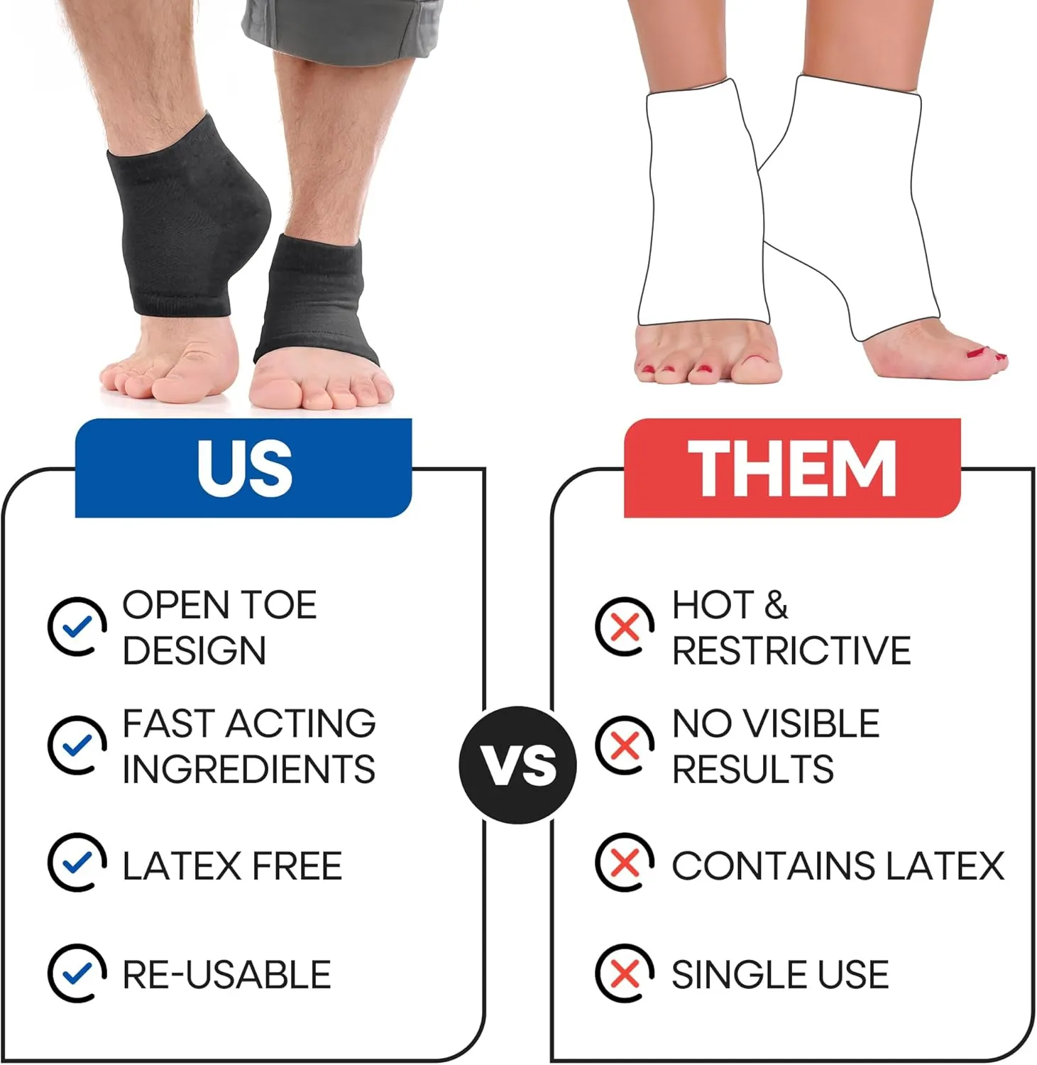 Moisturizing Socks for Men | Cracked Heel Treatment with Aloe Vera | Moisturizer Foot Callus Remover | Aloe Socks for Cracked Heels & Dry Cracked Feet | Lotion Infused Gel Heel Socks (XL - 3 Pairs)