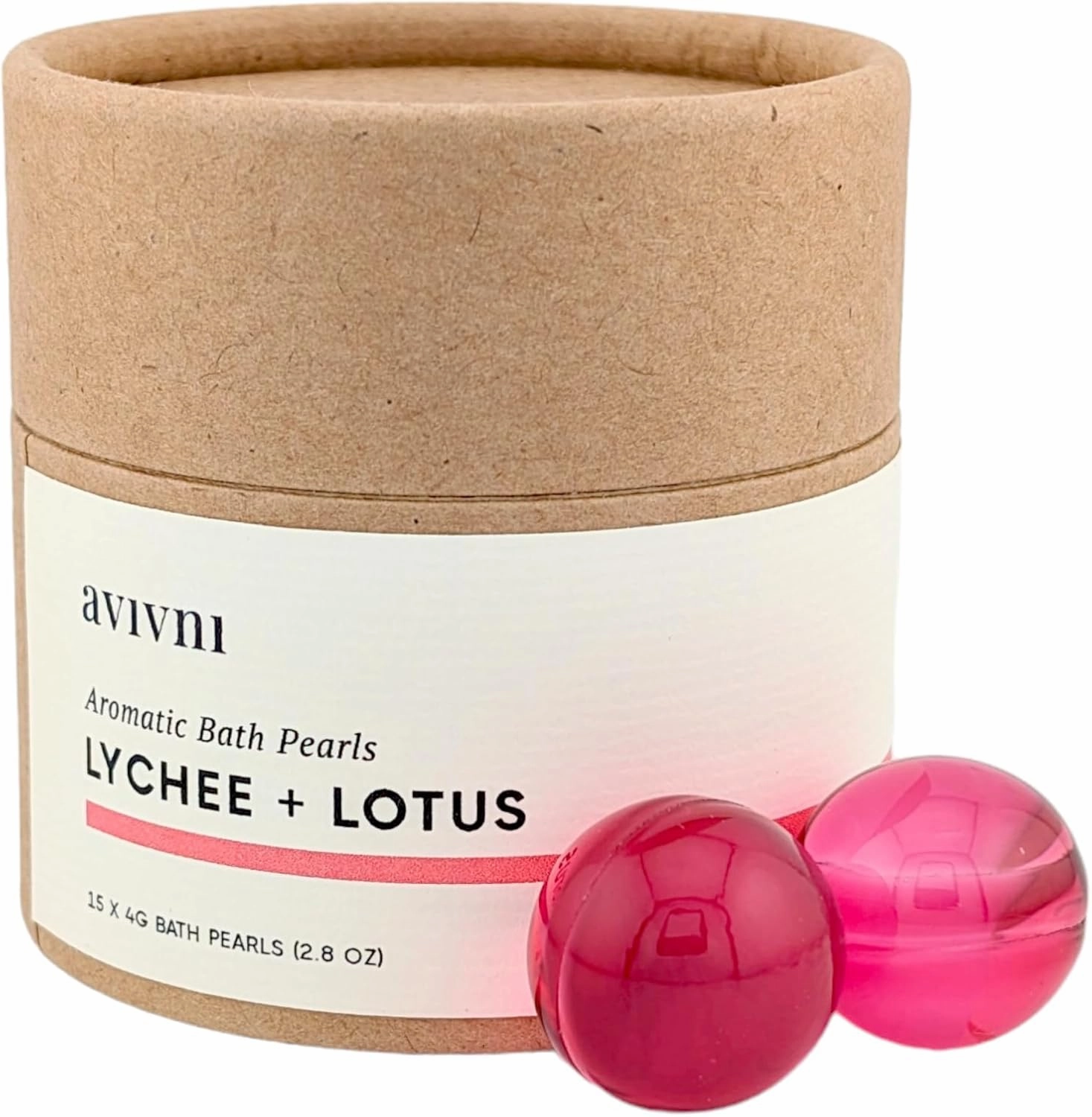 Moisturizing Bath Oil Beads (15 Pearls), Lychee Oil, Lotus Oil, Floral Scent, Biodegradable, Recyclable Container, Mother's Day Gift Idea
