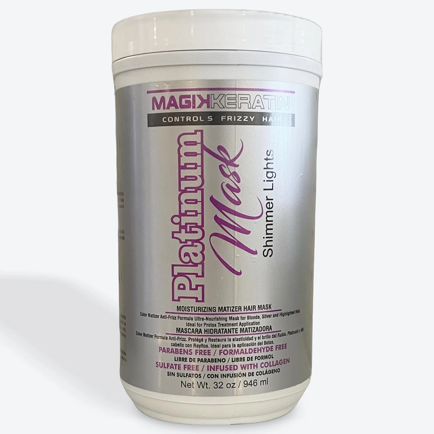 Moisturizing Matizer Hair Mask, 32 oz, Violet Toning for Blonde and Silver Hair, Paraben-Free