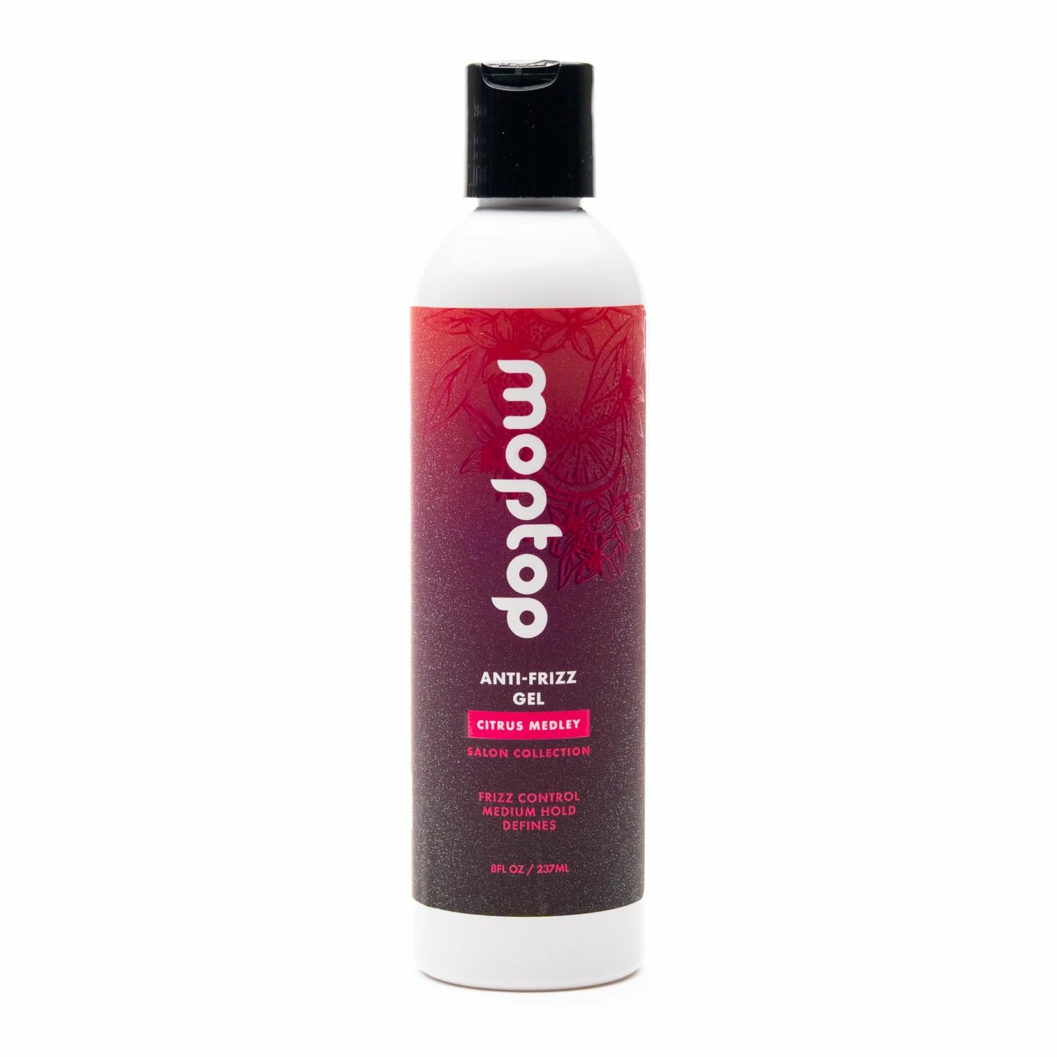 MopTop Salon Anti Frizz Hair Gel – Salon Quality Curl Defining Gel to Enhance Wavy, Curly and Kinky-Coily Hair, Medium Hold, For Frizz Control, with Aloe, Sea Botanicals & Honey (Citrus Medley, 8oz)