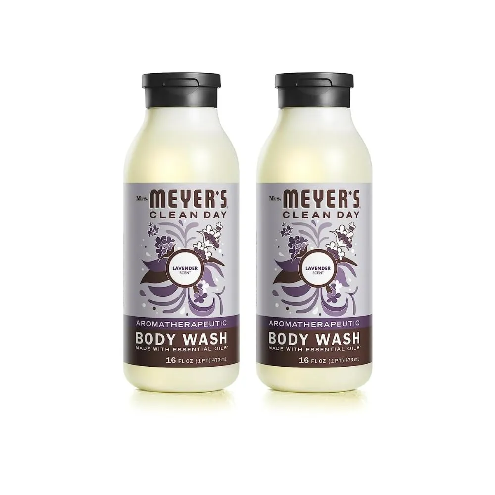 MRS. MEYER'S CLEAN DAY Body Wash, Lavender 16 Fl Oz (Pack of 2)