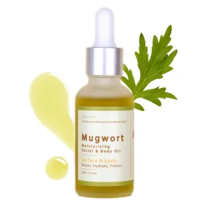 Mugwort Skin Oil - Infused Facial & Body Oil - Moisturizing Face Oil, or Dry Skin, Eczema, Psoriasis, Natural, Lightweight, Unisex - Unscented 100% Natural