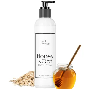 My Adventure to Fit Moisturizing Body Lotion for Women - Body Cream & Natural Lotion for Dry Skin - Extra Hydration Travel Size Lotion for Men & Body Moisturizers (Honey and Oat, 8 fl. oz)