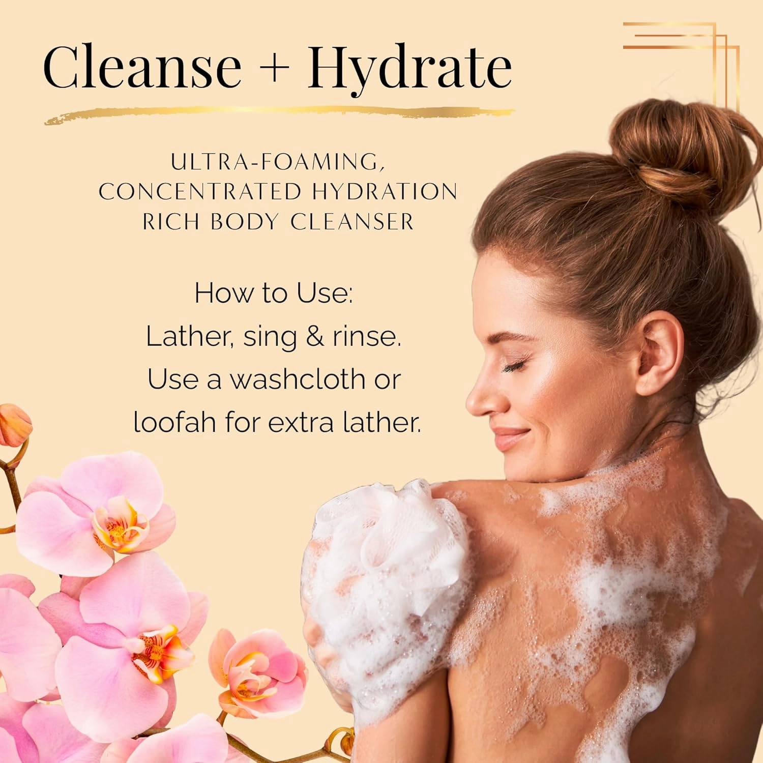 Nakery SkinRestore Hydrating Face & Body Wash with Hyaluronic Acid - Body Wash for Sensitive Skin - Foaming Face Wash & Oil Cleanser for Women 350ml - Sulfate Free & Cruelty Free - Tropical Threrapy