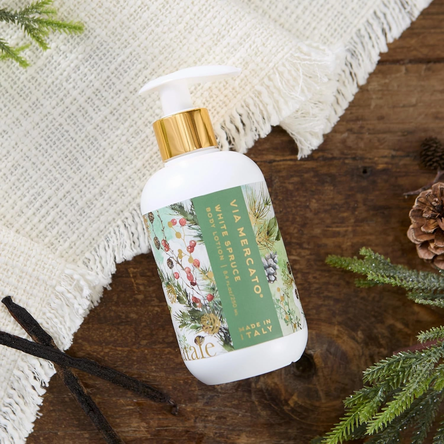 Natale 8.4 Fl Oz Body Lotion, Moisturizing, Non-Greasy Formula, White Spruce