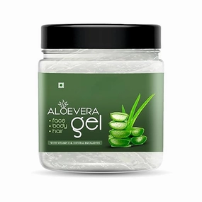 Natural Aloe Vera Gel with Vitamin E for Face, Body and Hair, 400g
