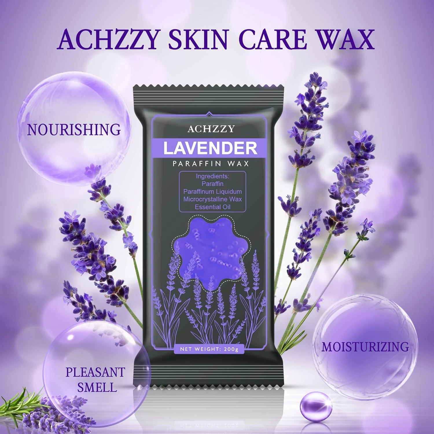 Natural Paraffin Wax Refills, 12-Pack Paraffin Wax Blocks of Lavender Scent for Paraffin Bath, Paraffin Wax for Hand and Feet for Deep Hydration, Moisturizing and Nourish(Lavender)