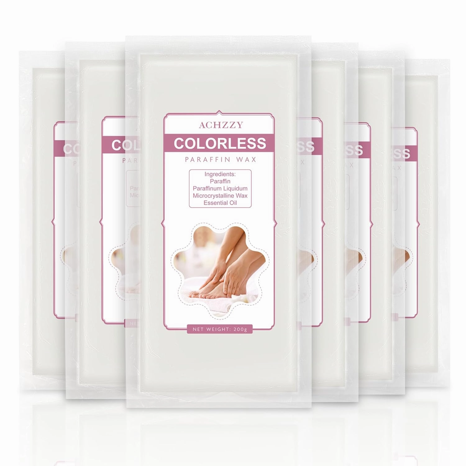 Natural Paraffin Wax Refills, 6 Pack Paraffin Wax Blocks of Unscented for Paraffin Bath, Paraffin Wax for Hand and Feet for Deep Hydration, Moisturizing and Nourish (Unscented)