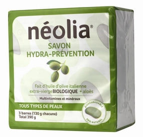 Neolia Olive Oil Soap Bar (3 Pack): Gentle Green Bar Cleanser Made with Organic Italian Extra Virgin Olive Oil & Aloe. Ideal Natural Soap for Dry Skin. Gentle Natural Cleanser for Sensitive Skin.