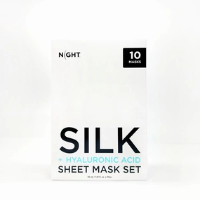 NGHT Silk   Hyaluronic Acid Sheet Masks 10-Pack