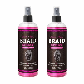 Nicole & Alyssa - Braid Spray 9.5oz - Braid Sheen, Refreshing, Moisturizing, Soothes Itching, Extra Shine (Pack of 2)