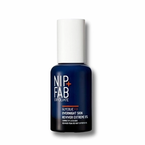 Nip Fab Glycolic Fix Overnight Skin Reviver Extreme 8%, 1.52 fl oz, Face Skin Exfoliant with Lactic Acid and Special Formula to Soften, Hydrate and Regenerate