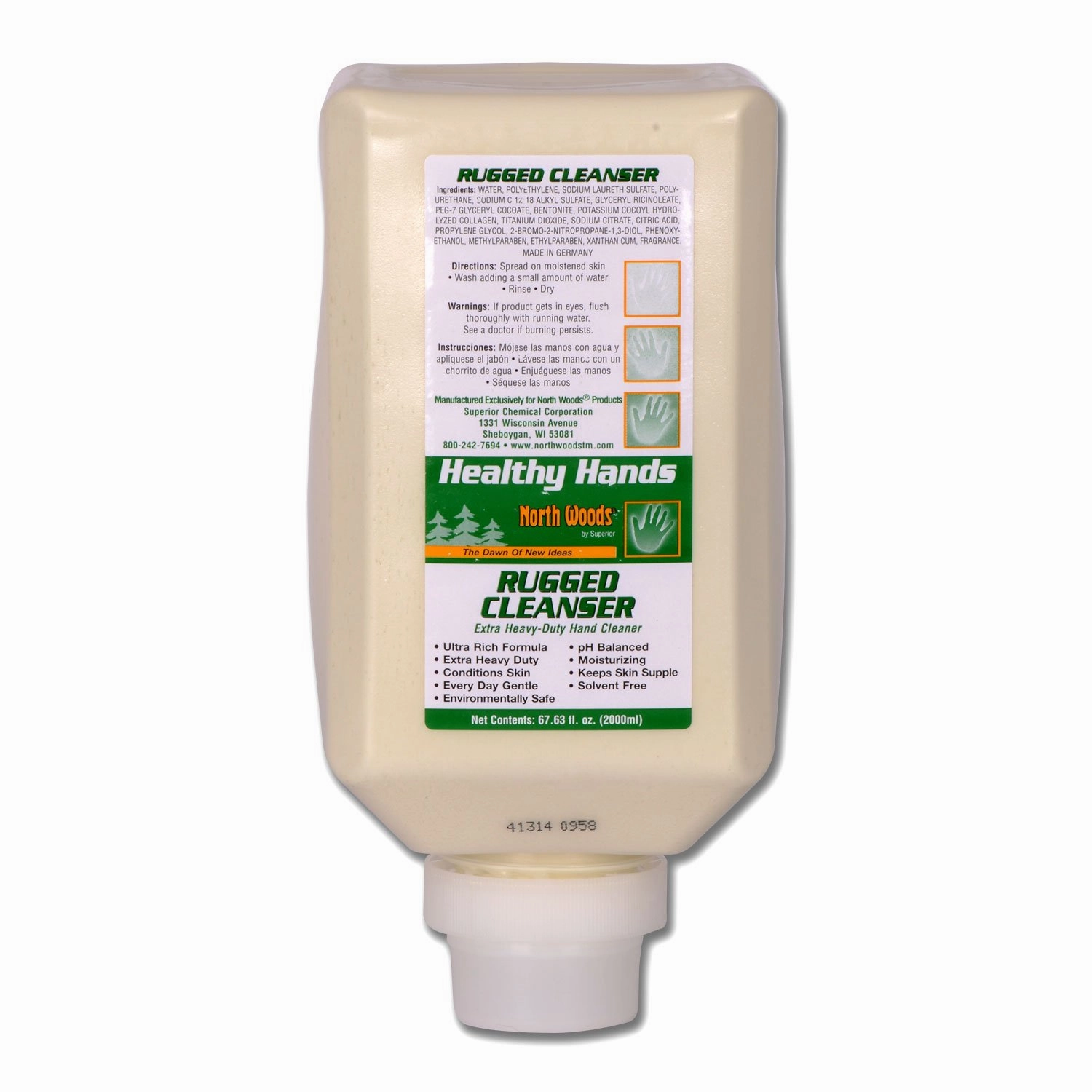 North Woods Healthy Hands Rugged - Extra Heavy Duty Hand Cleaner (Pack of 4)
