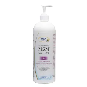 NWC Naturals Ultra-Pure MSM Lotion, All Natural, Hypoallergenic, Extra-Healing, Nourishing Body Lotion 32 Ounces
