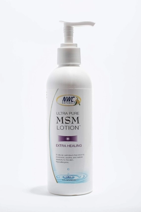 NWC Naturals UltraPure MSM Lotion All Natural Hypoallergenic ExtraHealing Nourishing Body Lotion by, 8 Fl Ounces
