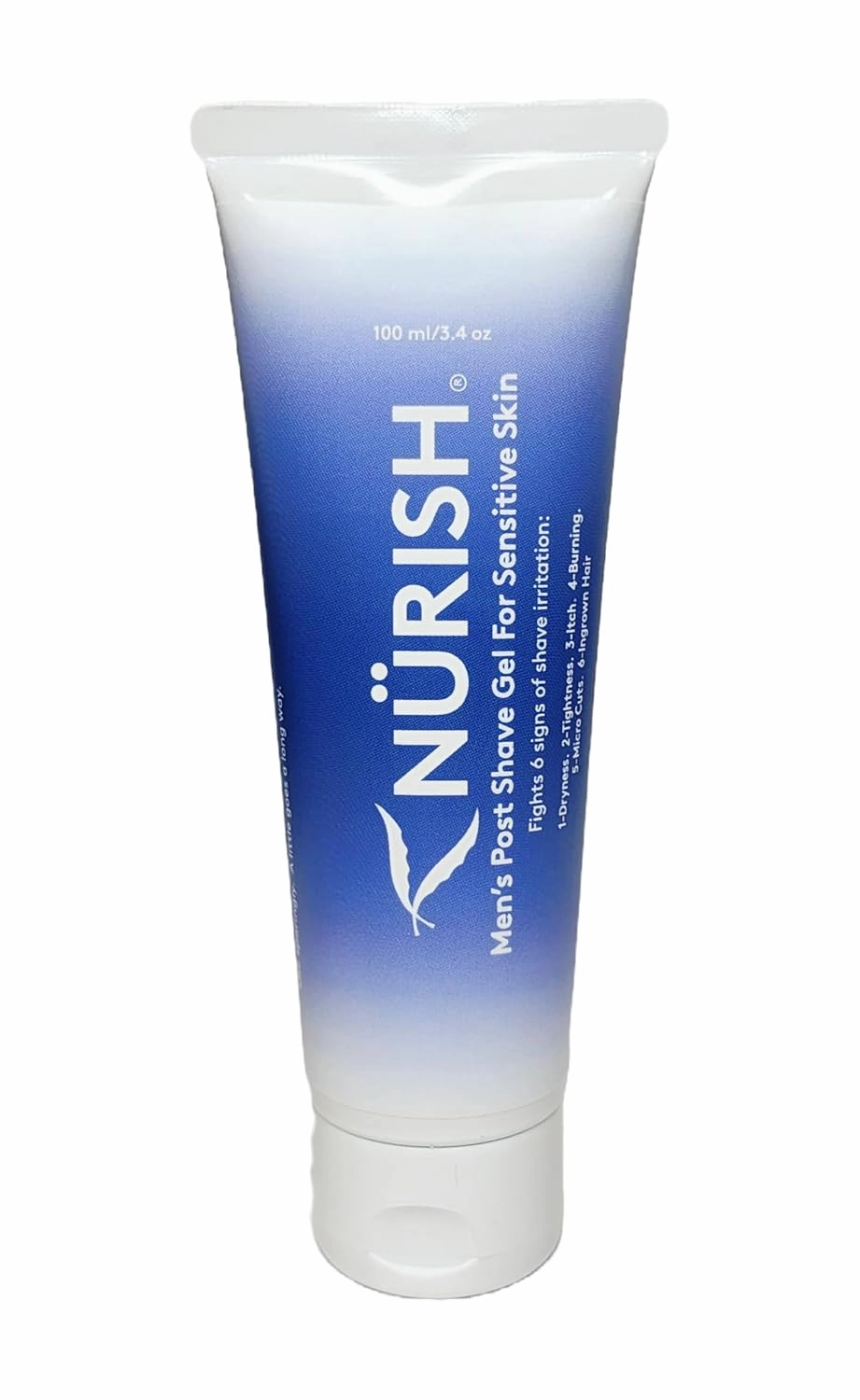 NÜRISH Nurish Post Shave Gel, 3.4 Oz. Aloe Vera Gel, Vitamin E, Jojoba Oil, Almond Oil, Psyllium Husk Powder and Pepermint Oil.
