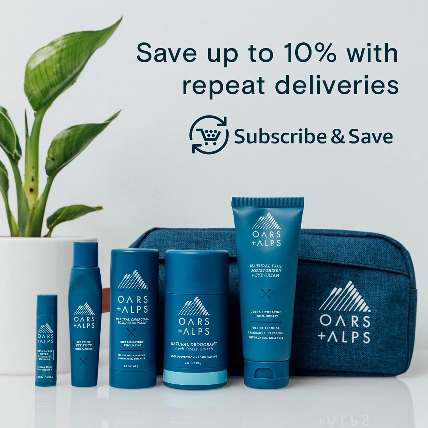 Oars   Alps Moisturizing Men's Bar Soap, Dermatologist Tested and Made with Clean Ingredients, Travel Size, 3 Pack, 6 Oz Each