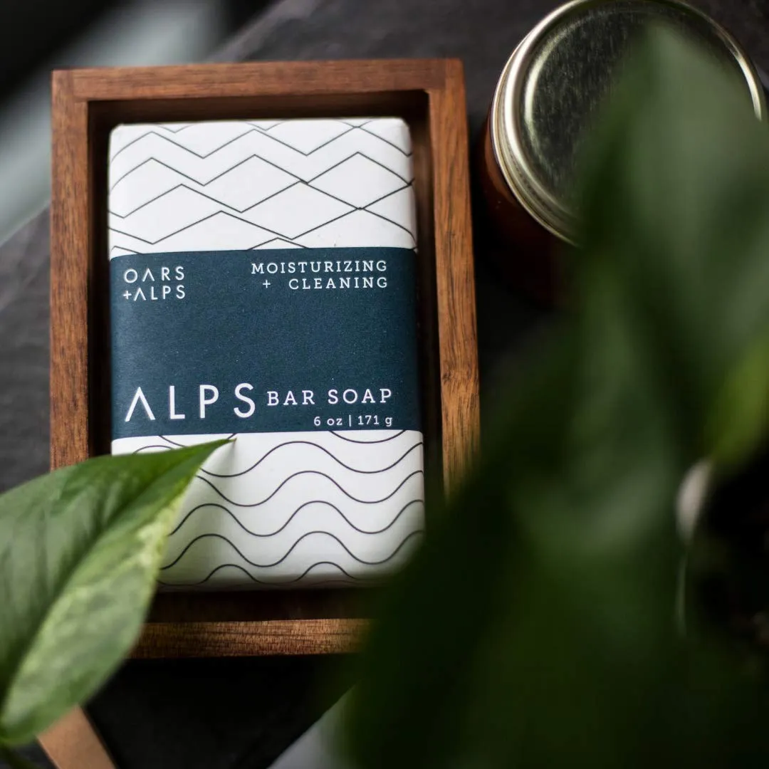 Oars   Alps Moisturizing Men's Bar Soap, Dermatologist Tested and Made with Clean Ingredients, Travel Size, 3 Pack, 6 Oz Each