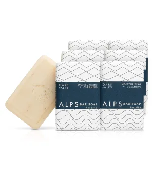 Oars   Alps Moisturizing Men's Bar Soap, Dermatologist Tested and Made with Clean Ingredients, Travel Size, 6 Pack, 6 Oz Each