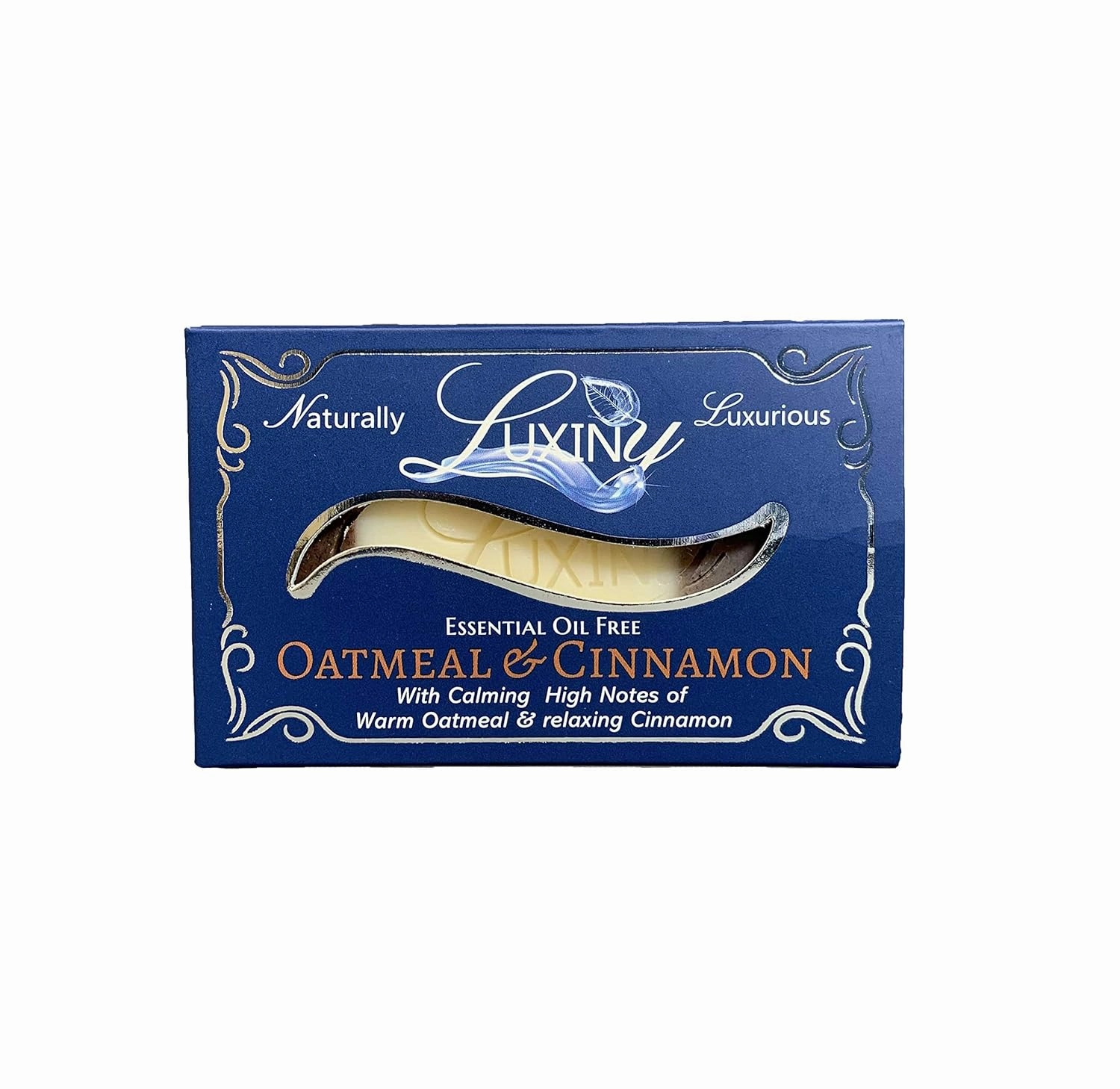 Oatmeal Cinnamon Handmade Bar Soap for Bath and Body, Palm Oil Free Moisturizing Vegan Natural Castile Soap made with Oatmeal, Cocoa & Shea Butter & Aloe for Eczema, Dry, Sensitive Skin(3 Pack)