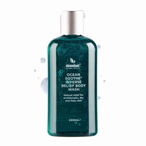 Ocean Soothe Inverse Relief Body Wash with Highly Concentrated Pure Magnesium Salts to Cleanse and Hydrate Dry, Flaky Skin, Moisturizing, Fragrance-Free, 240mL