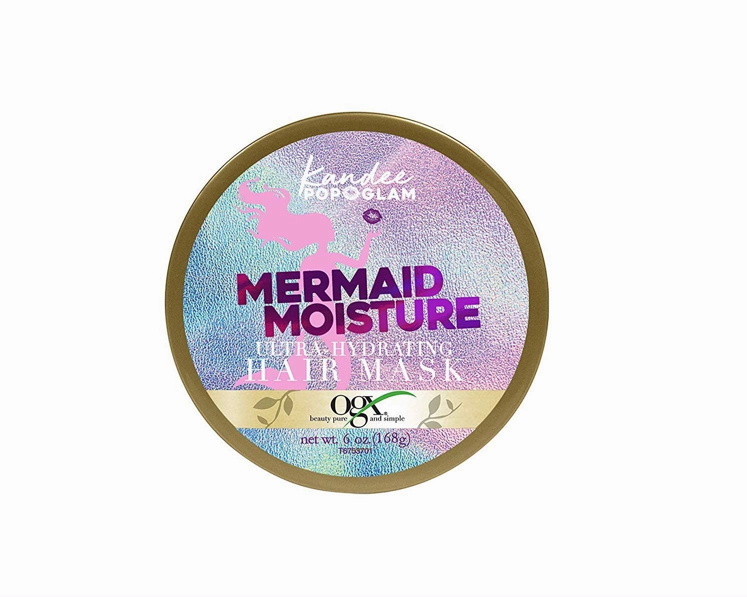 OGX Kandee Johnson Collection Mermaid Moisture Deep Conditioning Hair Mask for Color-Treated Hair, Sulfate-Free Surfactants Moisturizing Treatment for Dry Damaged Hair, 6 oz, Floral