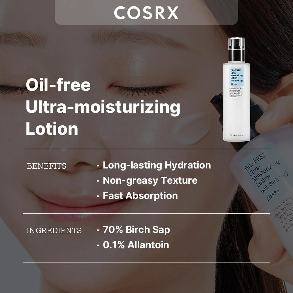 Oil-Free Ultra-Moisturizing Lotion with Birch Sap 100ml | COSRX