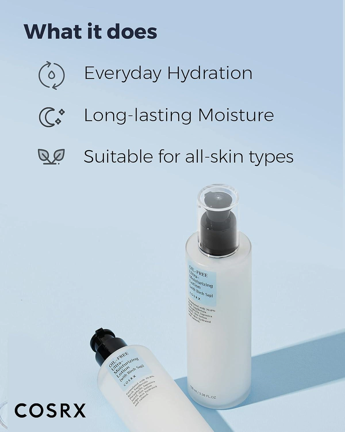 Oil-Free Ultra-Moisturizing Lotion with Birch Sap 100ml | COSRX