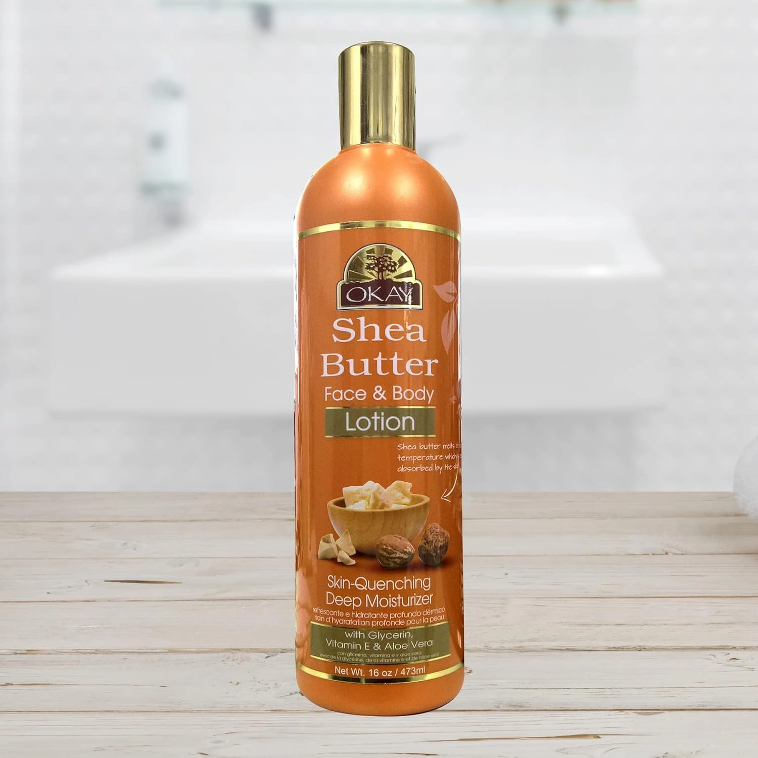 OKAY SHEA BUTTER HAND and BODY LOTION 16oz/473ml