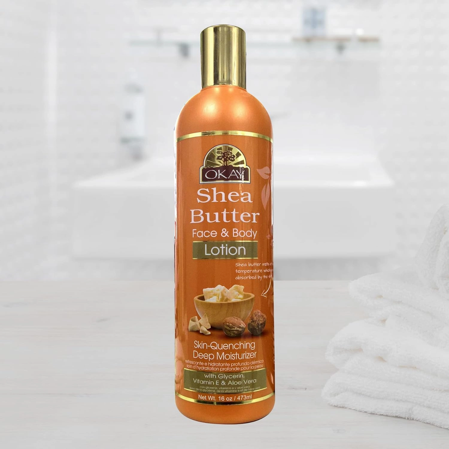 OKAY SHEA BUTTER HAND and BODY LOTION 16oz/473ml