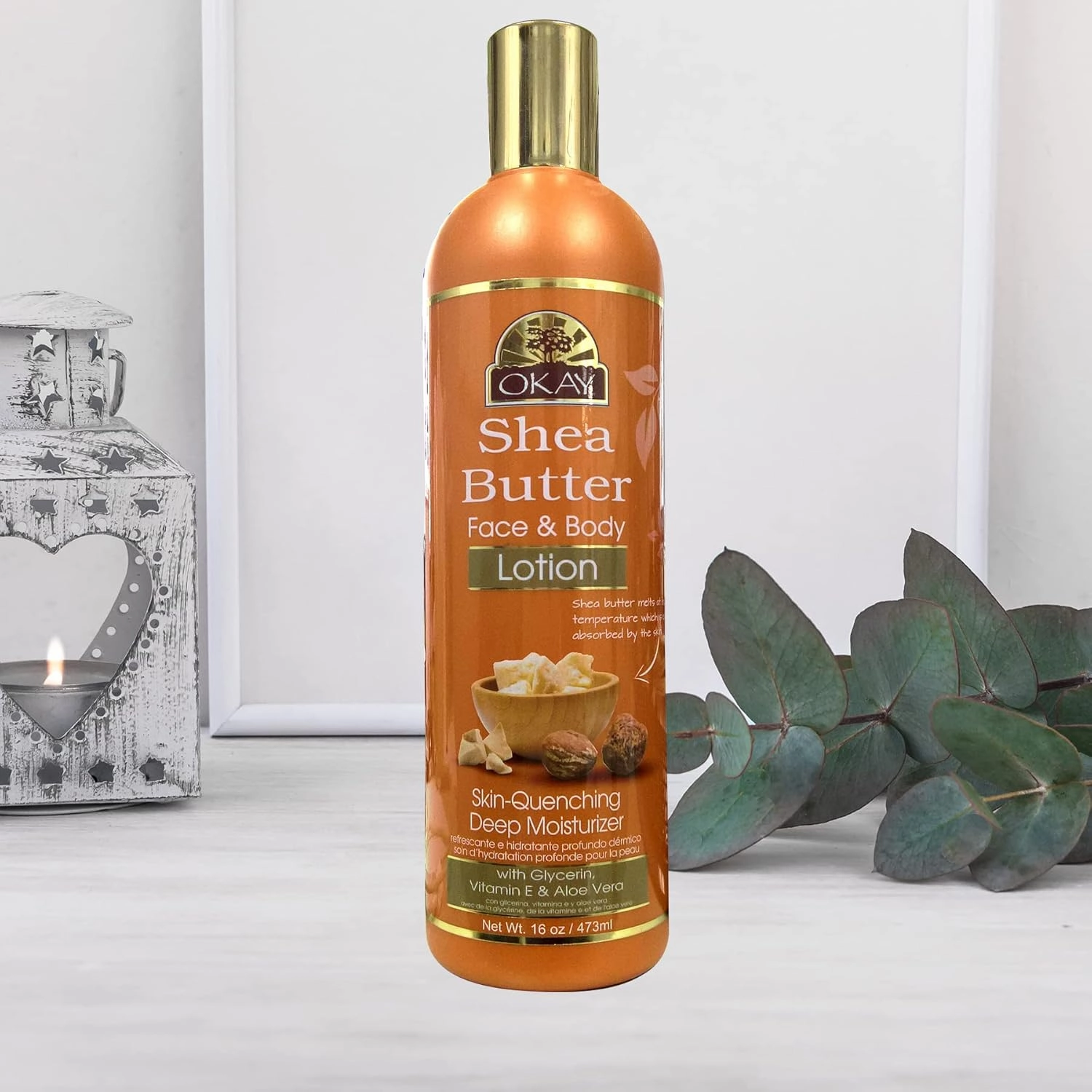 OKAY SHEA BUTTER HAND and BODY LOTION 16oz/473ml