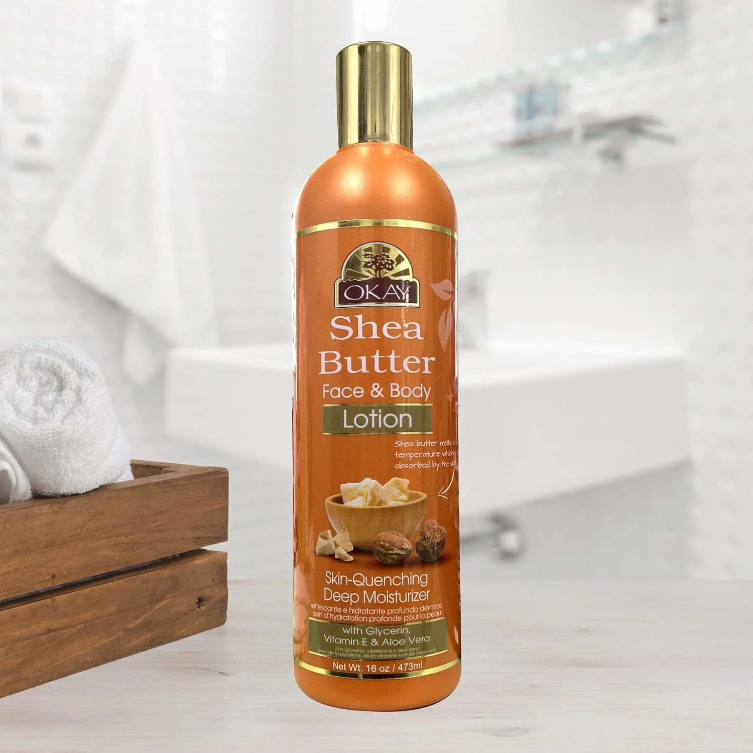 OKAY SHEA BUTTER HAND and BODY LOTION 16oz/473ml
