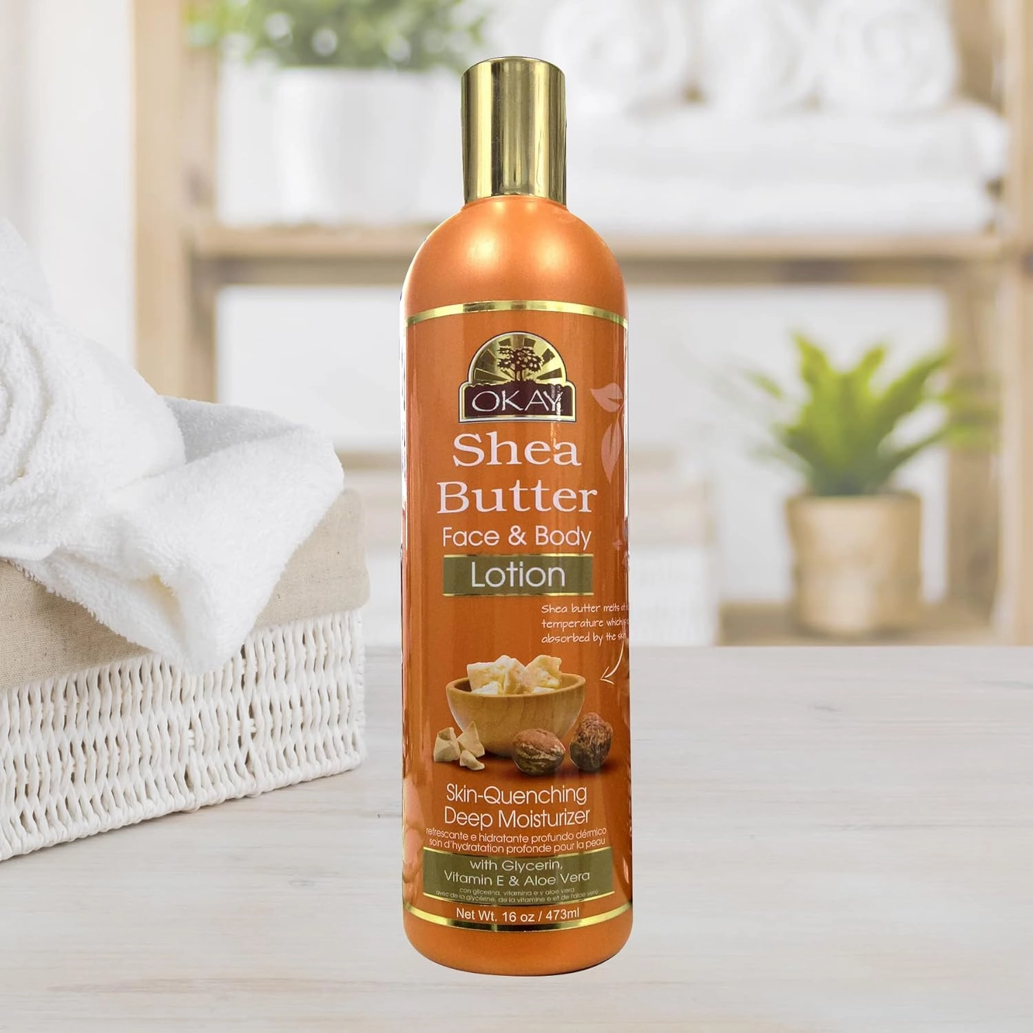 OKAY SHEA BUTTER HAND and BODY LOTION 16oz/473ml