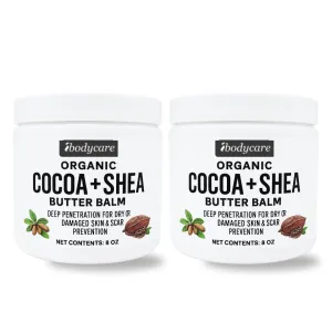 Organic Raw Cocoa Butter Shea Butter Body Balm with Coconut Oil, 8 oz Unrefined Natural Body Butter Blend with Shea Butter Moisture for Women, Baby, Children, Men, All Body (2)