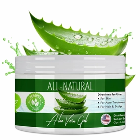 Organic Aloe Vera Gel – Made with Pure Aloe Vera Juice | Paraben-Free, Phthalate-Free, No Harmful Ingredients | Skin Hydration, Acne Treatment, Hair & Scalp Care, 8 Fl oz | Made in the USA