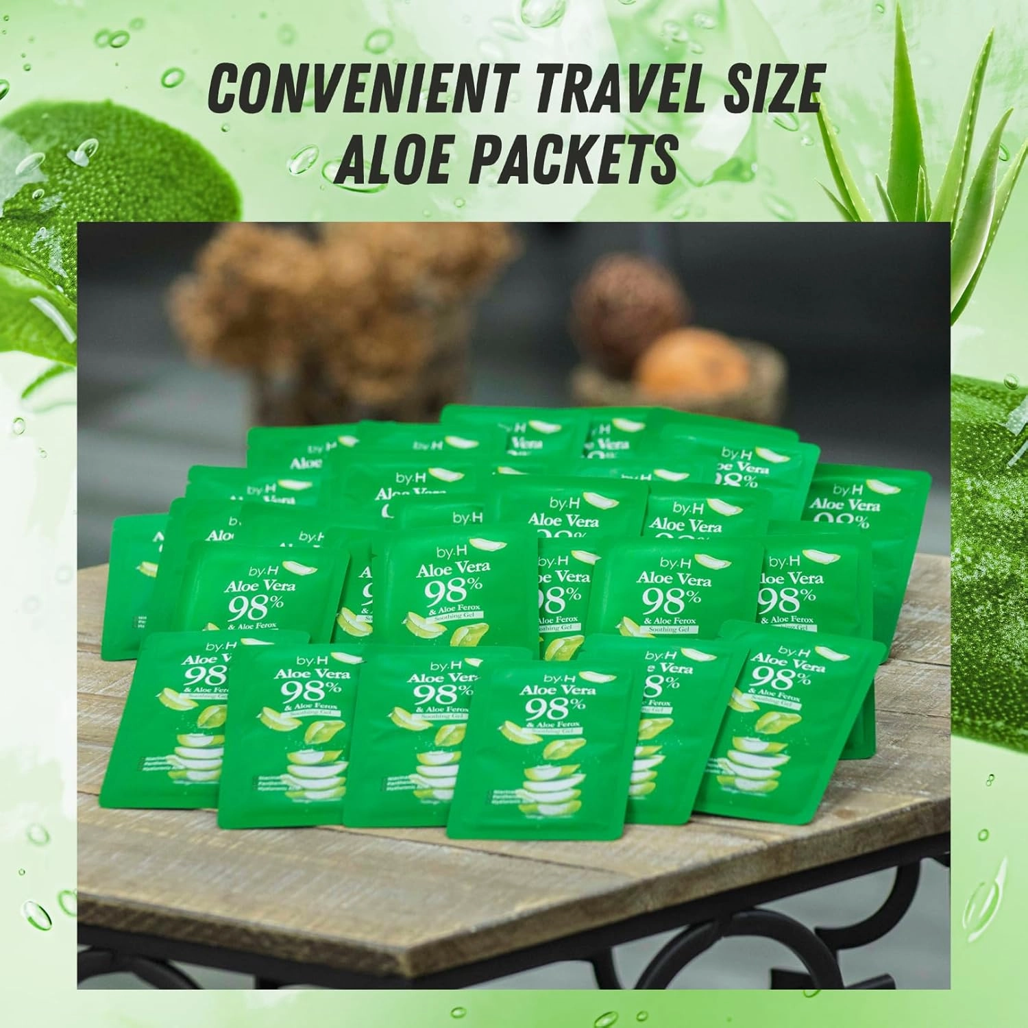 Organic Aloe Vera Soothing Gel (3 Pack   30 Pouches) - Natural Moisturizer for Skin and Hair, Effective for Sunburns, Razor Burns, and Gentle, Non-Greasy, Perfect for DIY Skincare [Made in Korea]