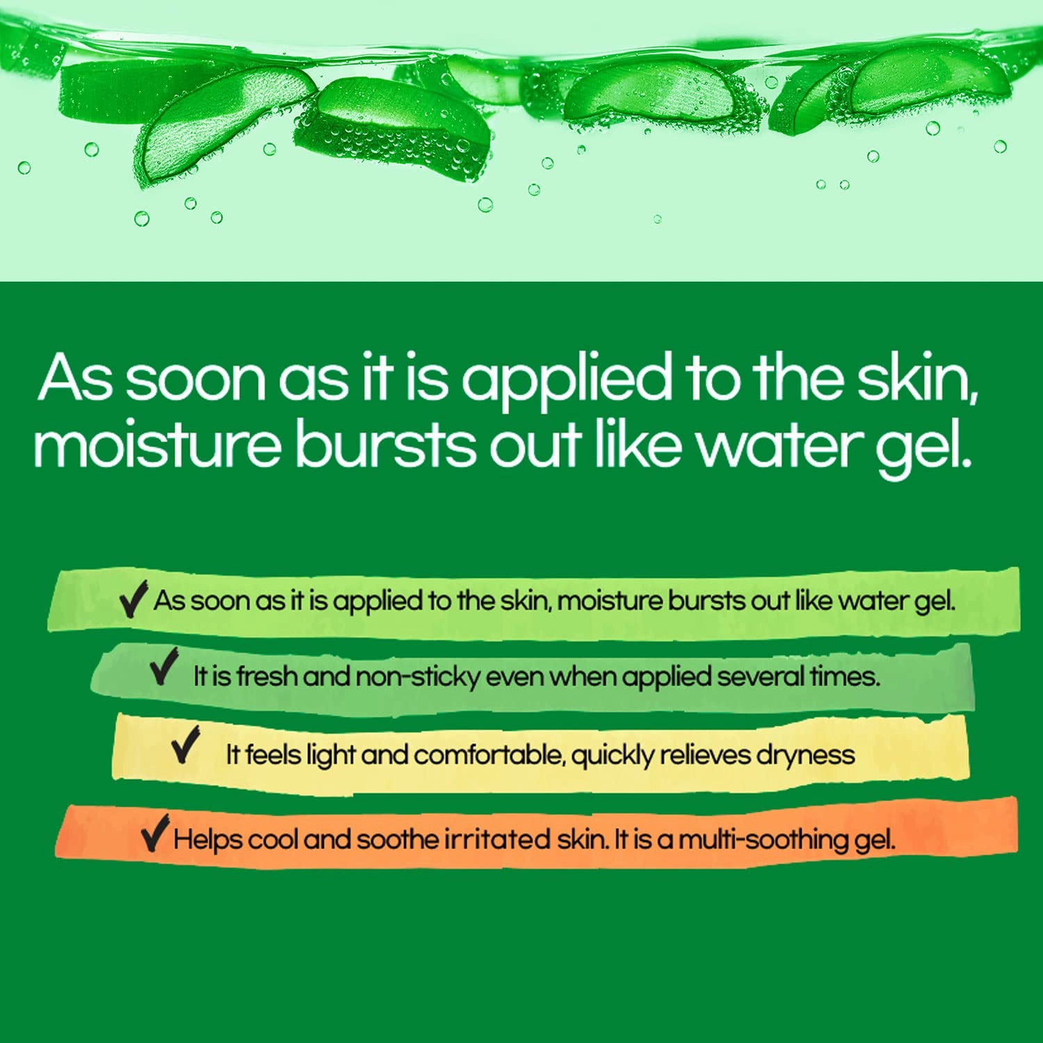 Organic Aloe Vera Soothing Gel (3 Pack   30 Pouches) - Natural Moisturizer for Skin and Hair, Effective for Sunburns, Razor Burns, and Gentle, Non-Greasy, Perfect for DIY Skincare [Made in Korea]