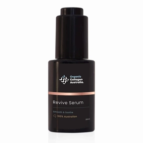 Organic Collagen Australia Revive Serum – Hydrating Face Serum with Hydrolyzed Collagen, Aloe Vera, Pine Bark Extract & Vitamin C – Smooths Fine Lines, Nourishes, & Softens Skin (1 oz)