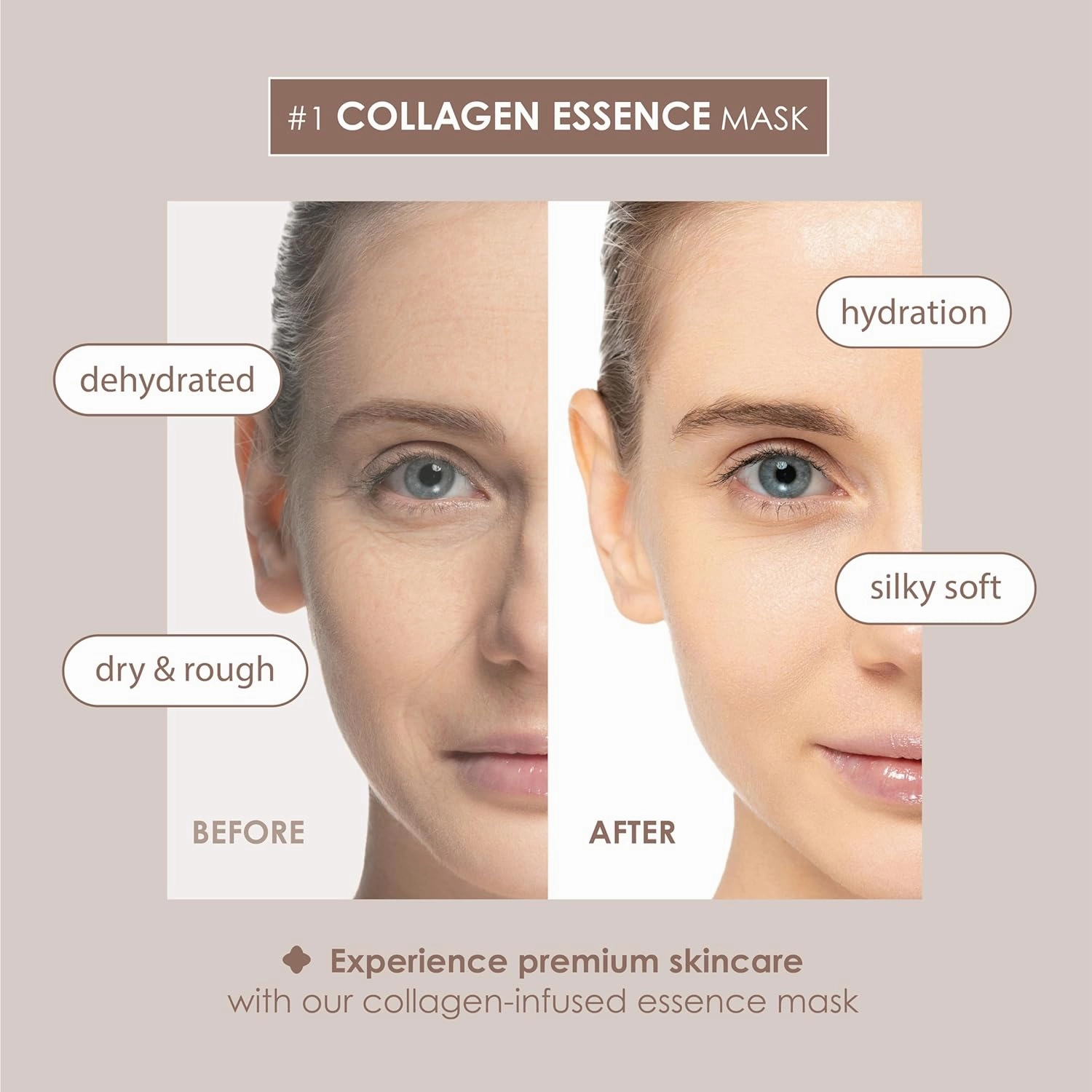 Original Derma Beauty Collagen Face Masks 36 PK Vegan Ultra Moisturizing Face Masks Skincare Sheet Masks Set for Beauty & Personal Care Korean Face Mask (Oat)