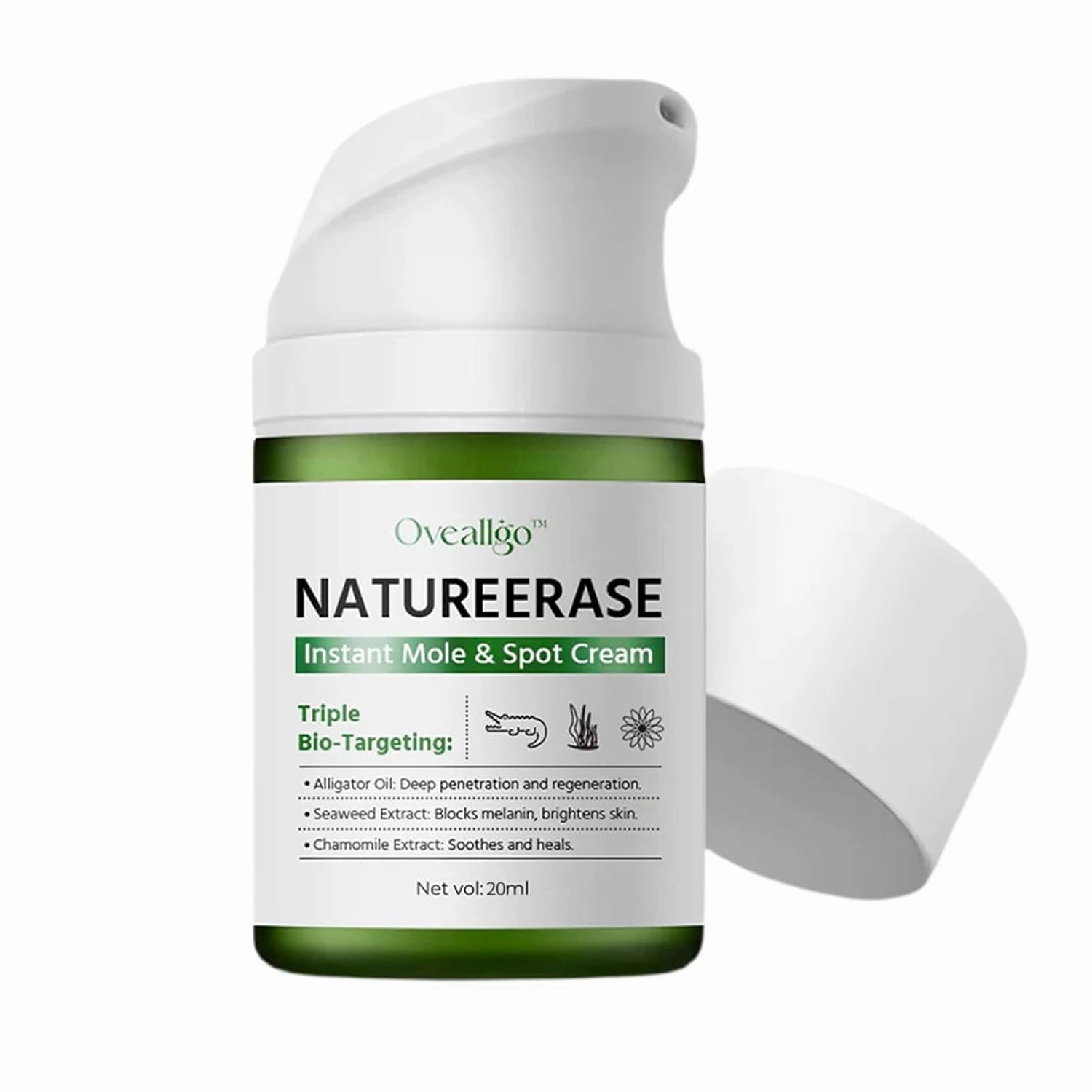 Oveallgo EXTRA NatureErase Instant Mole & Spot Cream, Professional Mole Remover, Oveallgo SUPER NatureErase Instant Mole & Spot Cream,Skin Repair, Natural Ingredients Suitable for All Skin Types(1 PC)