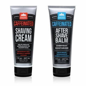 Pacific Shaving Company Caffeinated Shaving Cream & Aftershave Set - Shave Kit for Men - Antioxidant   Caffeine Enriched Shave Cream   Aftershave Lotion (7 Oz, 2 Pack)
