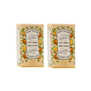 Panier des Sens - Orange Blossom Bar Soap - Moisturizing Scented Soap Bar - Natural Soap with Olive Oil - 97% Natural Ingredients Made in France - Vegan Friendly - Body & Hand Soap Bars 2x5.3 oz