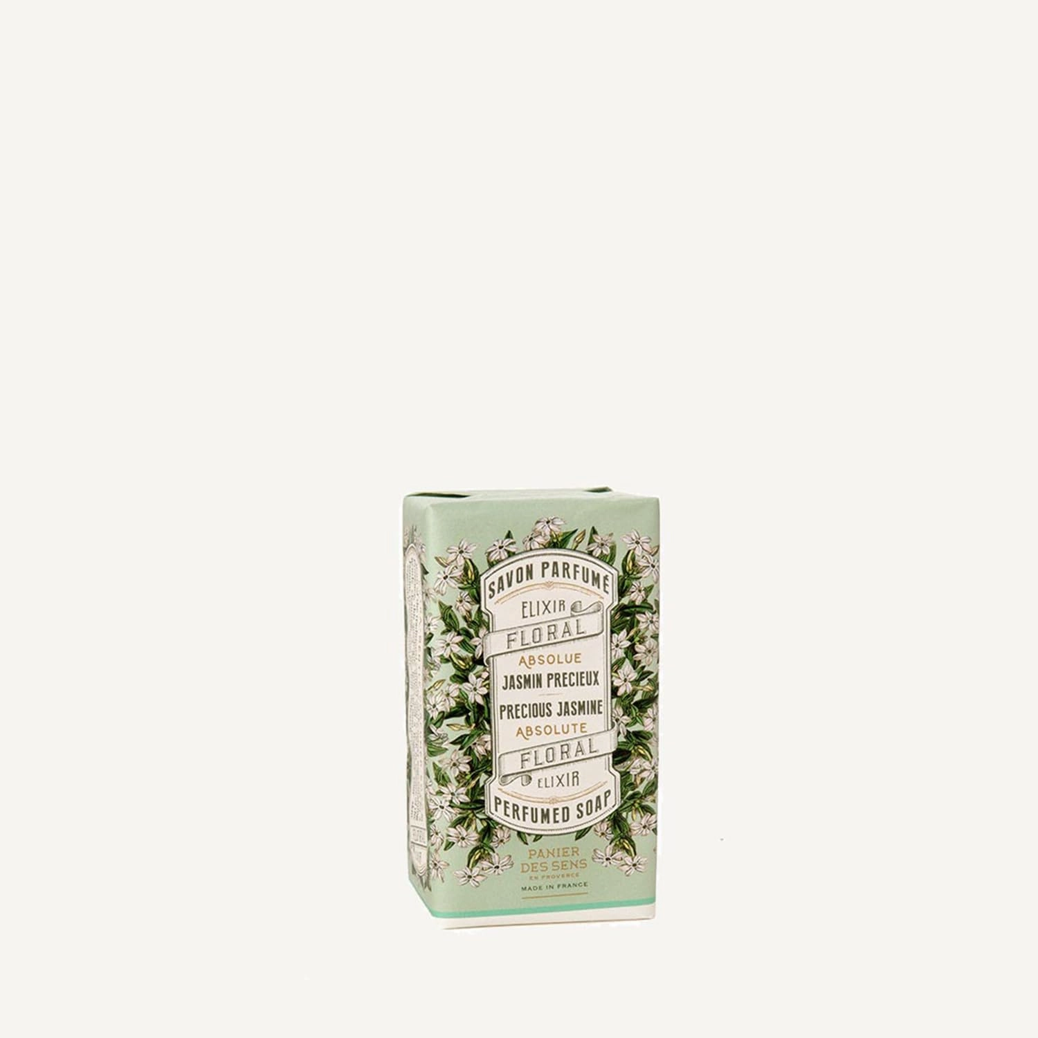 Panier des Sens - Jasmine Bar Soap - Moisturizing Gentle Scented Soap Bar - Natural Soap with Olive Oil - 97% Natural Ingredients Made in France - Vegan Friendly - Body & Hand Soap Bars 2x5.3 oz