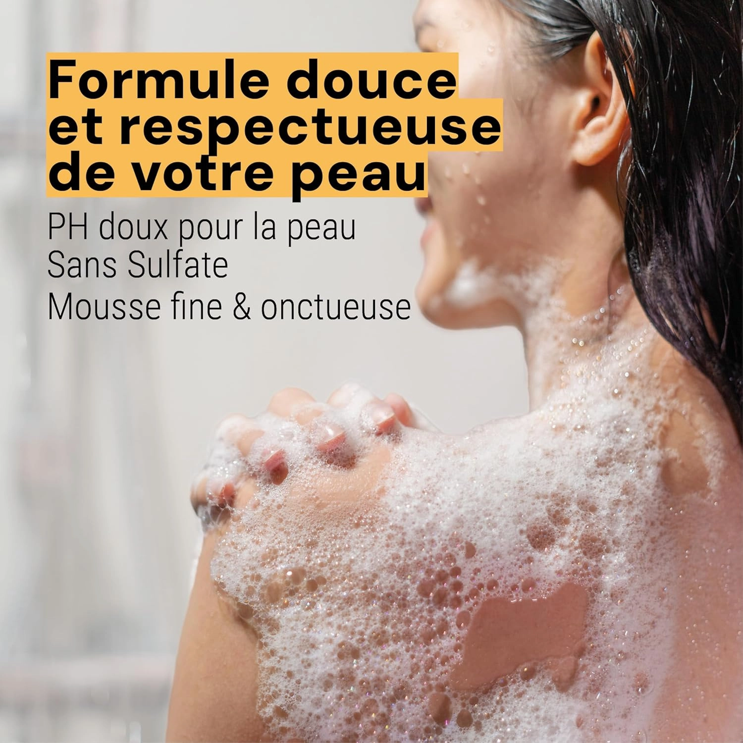 Panier des Sens - Shower Gel - Foaming Body Wash Women & Men - Moisturizing Body Soap with Glycerin, Olive Oil - 95% Natural Ingredients Body Care - Vegan Liquid Body Wash - 8,45 floz (Honey)